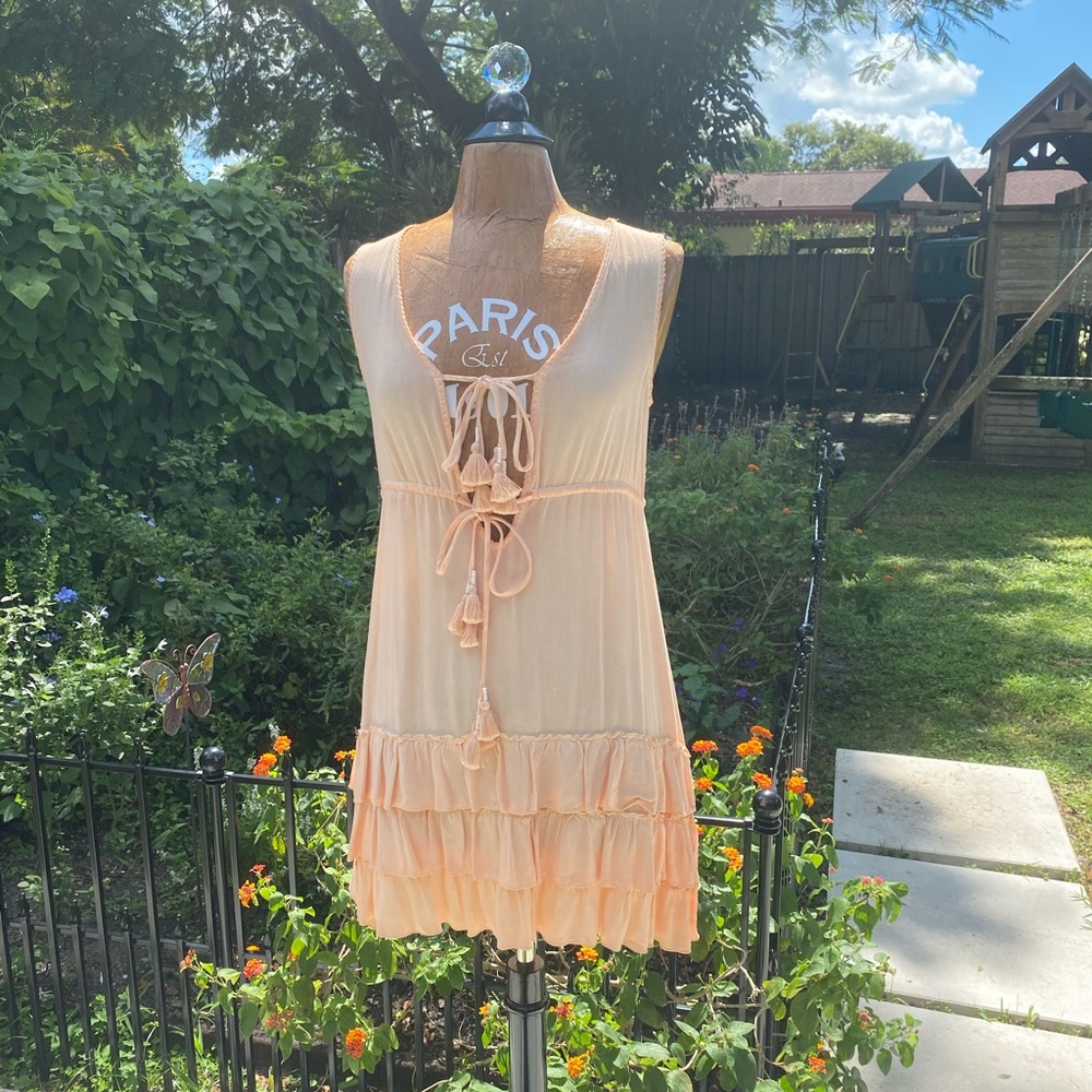 On The Road Peach Sundress